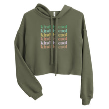 Load image into Gallery viewer, Kind Is Cool Crop Hoodie