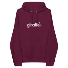 Load image into Gallery viewer, Giraffe Unisex Eco Raglan Hoodie
